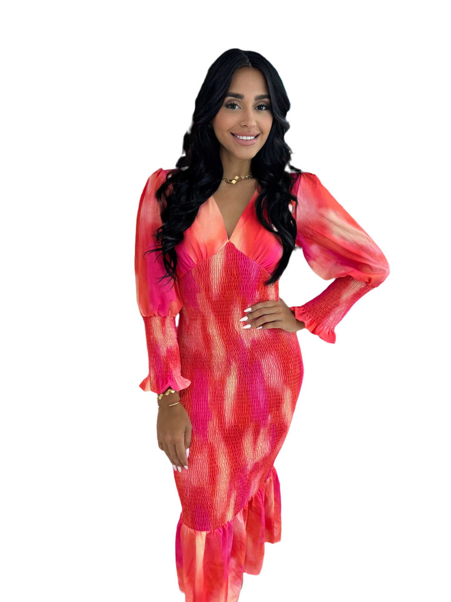 Fucsia Midi Dress